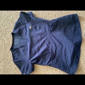 figs navy scrub top